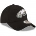 Men's Philadelphia Eagles New Era Black The League 9FORTY Adjustable Hat 2485376